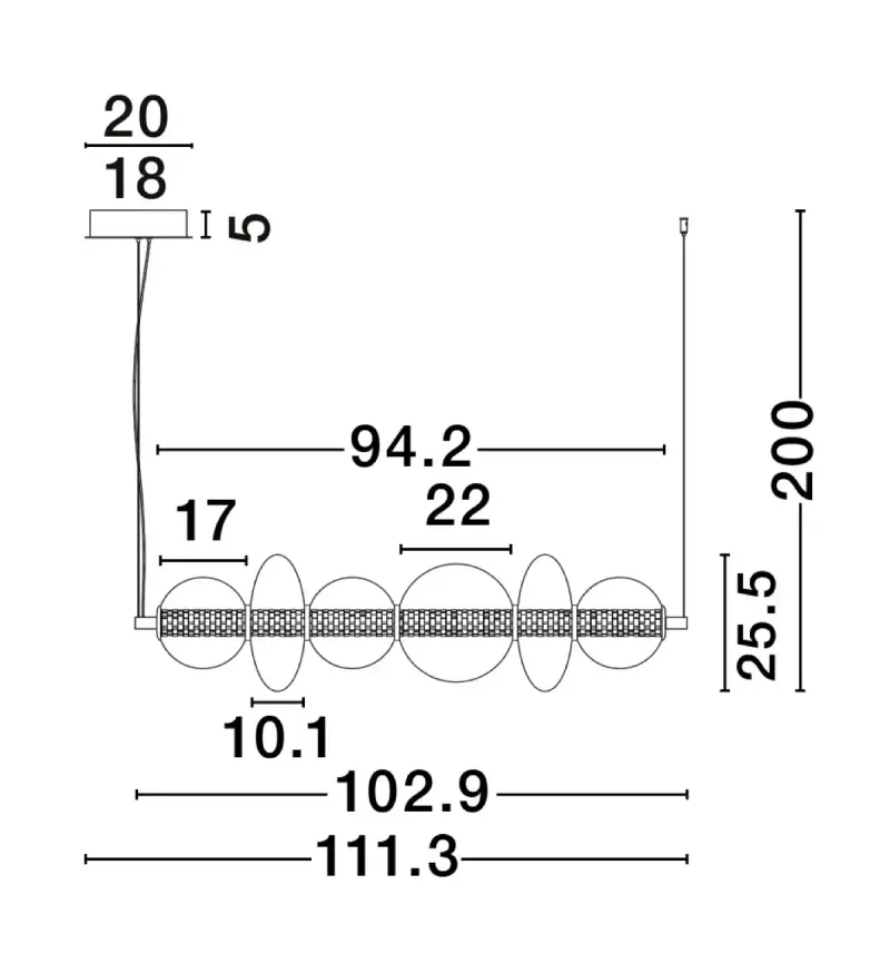 Luster NOVA LUCE LED 29W 3472lm 3000K 230V IP20